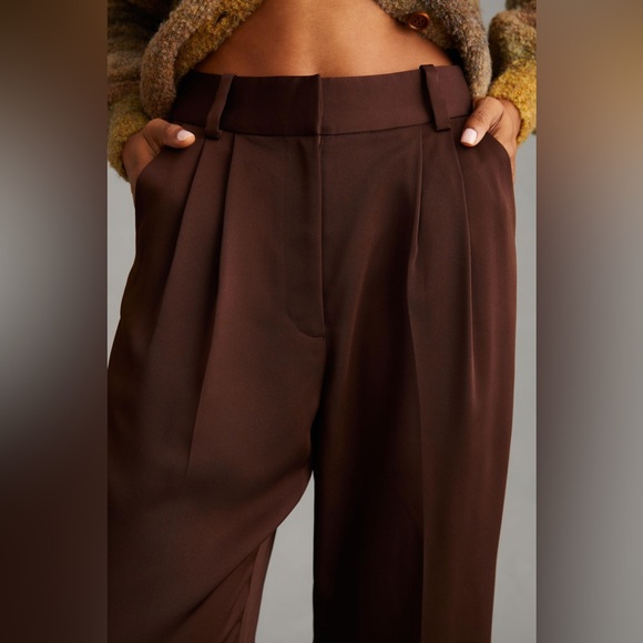 NWT Favorite Daughter Favorite split hem wide leg pants | Chocolate brown - Picture 3 of 6